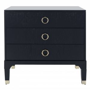 Brass Accent 3-Drawer Night Stand,  EAF6232
