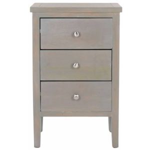 Distressed End Table With Storage Drawers,  EUH6628
